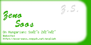 zeno soos business card